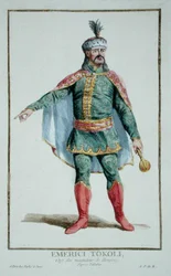 Emeric Thököly, leider van de Hongaarse opstandelingen, uit 