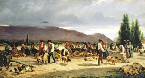 De varkensmarkt, 1875