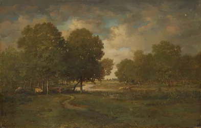 Een rivier in een weide, waarschijnlijk eind 1830s-begin 1840s