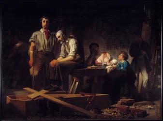 Revolutie van 1848: Eerste werk na de opstand in februari 1848, verdriet van de families van de slachtoffers die stierven in de dagen van februari 1848