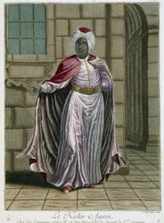 Portret van de Kislar-Agha (hoofd van de eunuchen) - in 