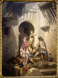 Vrouwen van Algiers, interieur binnenplaats