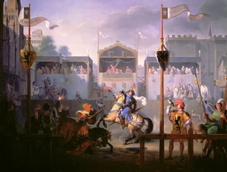 Scène van een Toernooi in de Veertiende Eeuw, 1812