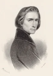 Portret van de componist Franz Liszt