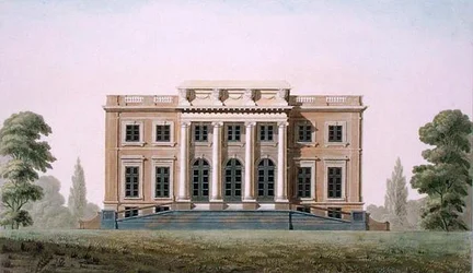 Kasteel van Wannegem nabij Oudenaarde, uit Choix des Monuments, Edifices et Maisons les plus remarquables du Royaume des Pays-Bas door Pierre Jacques Goetghebuer, gepubliceerd 1827