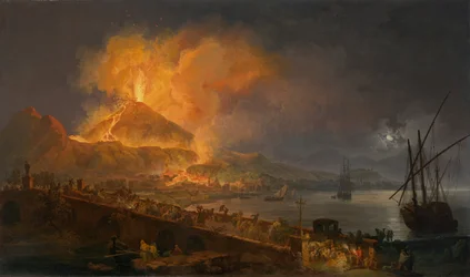 De uitbarsting van de Vesuvius, 1777