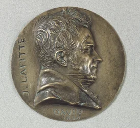 Medaille met een portret van Jacques Lafitte (1767-1844) 1830