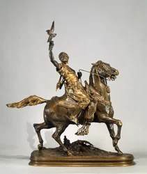 Arabische Valkenier te Paard, c.1880