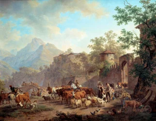 Vertrek van de kuddes naar de bergen