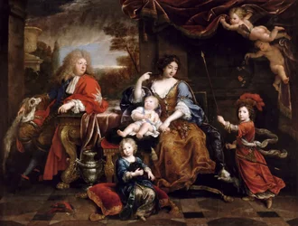 Louis van Frankrijk, Grote Dauphin 1661-1711, met zijn familie