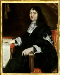 Portret van Michel Le Tellier, Markies de Louvois (1641-1691) Schilderij door Pierre Mignard (1612-1695) 17e eeuw. Vermelding: Reims, Musée des Beaux-Arts - Portret van Michel Le Tellier, Markies de Louvois (1641-1691). Schilderij door Pierre Mignard