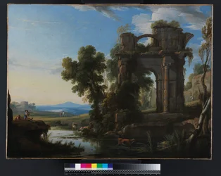 Landschap met klassieke ruïnes, 1640-1645