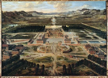 Gezicht op Versailles (schilderij op doek)