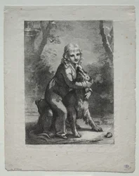 Jongen met een Hond