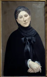 Portret van prinses Marie Cantacuzene, vrouw van de kunstenaar Schilderij door Pierre Puvis de Chavannes