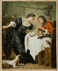 Le faucon - De valk, uit de fabels van Lafontaine ...