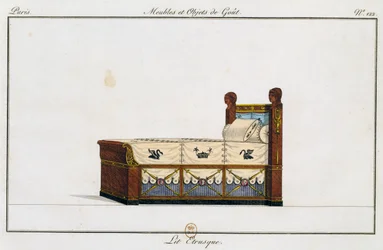 Etruskisch bed (illustratie)
