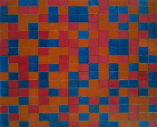 Dambord compositie met donkere kleuren