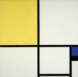 Compositie met Blauw en Geel