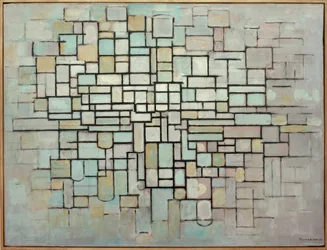 Compositie Nr. II; Compositie met lijnen en kleur