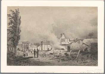 Ruïnes van Bodegraven na de brand van 31 mei 1870