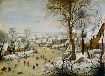 Winterlandschap met Vogelval