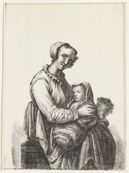 Moeder met baby en kleuter