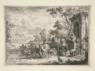 De rustende sportman bij de fontein van Neptunus