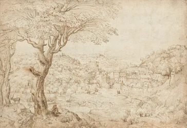 Landschap met de boetedoening van Sint-Jerome