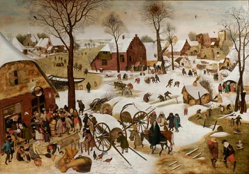 De volkstelling in Bethlehem, begin 17e eeuw