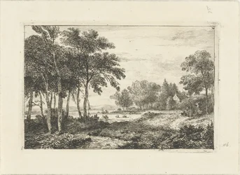 Landschap met ruiter