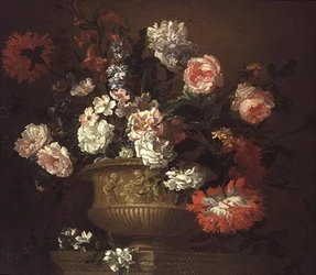 Stilleven van Bloemen in een Urn