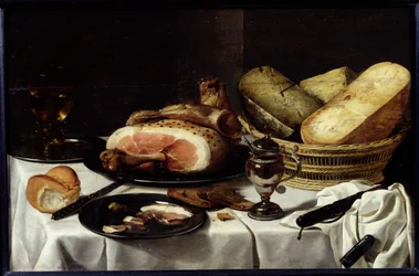 Stilleven met ham