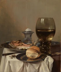 Stilleven met een zoutvat