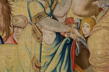 Vlaamse wandtapijt. Serie De zeven hoofdzonden: Hoogmoed. Cartonist Pieter Coecke van Aelst. Atelier van Brussel. Ca 1542-1544.