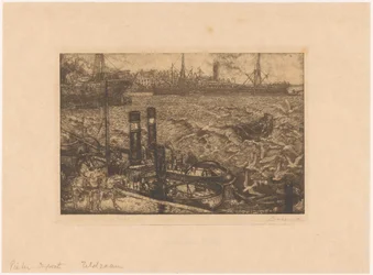 Haven met sleepboten in Rotterdam