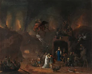 Orpheus en Eurydice in de Hel