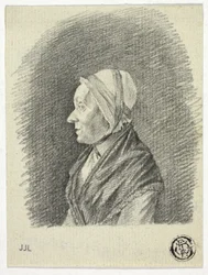 Profiel van Oude Vrouw in Kap