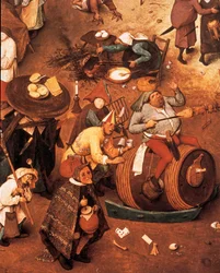 Gevecht tussen Carnaval en Vasten, (detail)