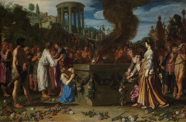 Orestes en Pylades bij het altaar (Euripides, Iphigenia in Tauris)