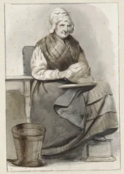 Zittende vrouw