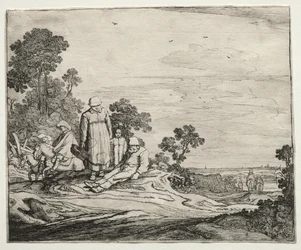 Landschap met boeren, 1626