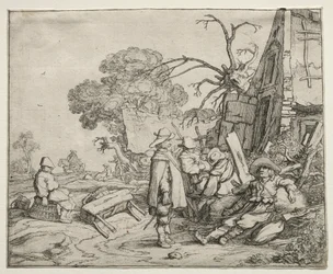 Landschap met soldaten, 1626