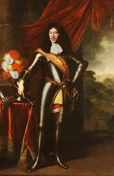 Portret van een heer, mogelijk een lid van de Hohenzollern, volledig in harnas