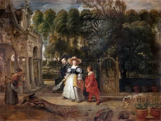Rubens en Helene Fourment in de tuin, ca. 1631