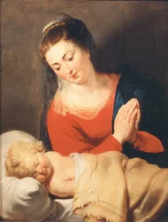 De Maagd die het Slapende Kind Aanbidt, ca. 1615