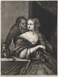 Jonge vrouw en een koppelaarster