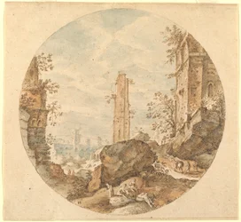 Reizigers tussen Romeinse Ruïnes