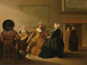 Een Muzikaal Gezelschap in een Interieur
