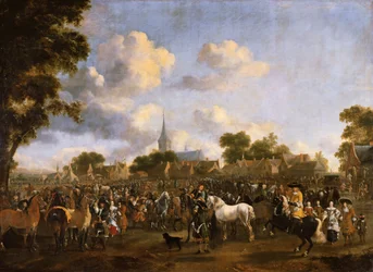 Paardenmarkt in Valkenburg, 1675